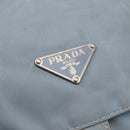 PRADA Shoulder Bag Nylon Light Blue Silver Auth BA7764-19