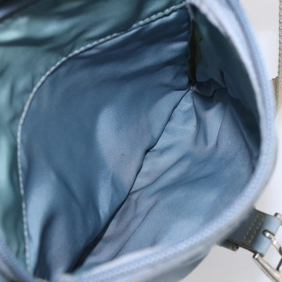 PRADA Shoulder Bag Nylon Light Blue Silver Auth BA7764