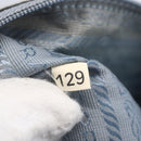 PRADA Shoulder Bag Nylon Light Blue Silver Auth BA7764-12