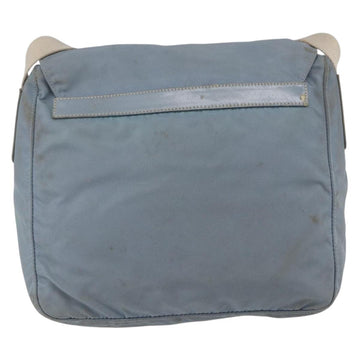 PRADA Shoulder Bag Nylon Light Blue Silver Auth BA7764 - 0