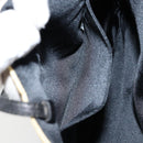 PRADA Hand Bag Nylon Leather Beige Silver Auth BA7765-11