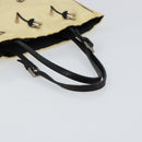 PRADA Hand Bag Nylon Leather Beige Silver Auth BA7765-7