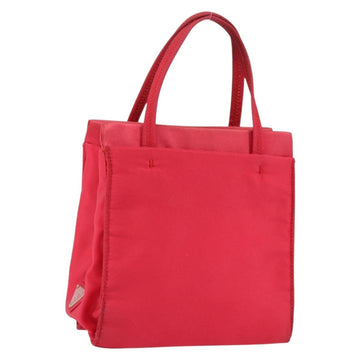 PRADA Hand Bag Nylon Red Auth BA7766