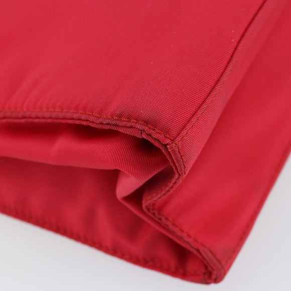 PRADA Hand Bag Nylon Red Auth BA7766