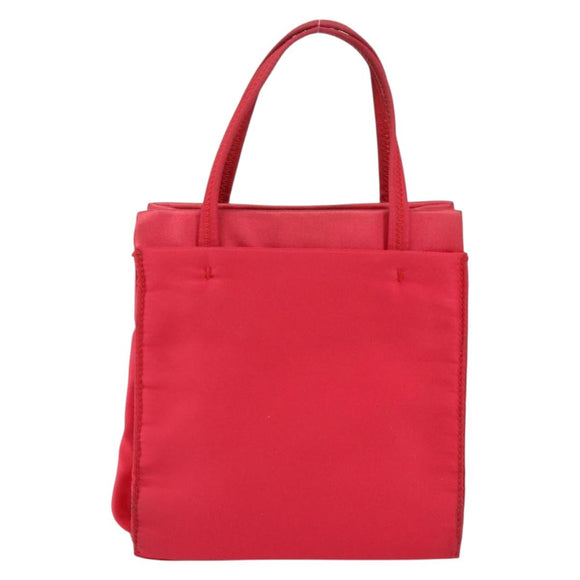 PRADA Hand Bag Nylon Red Auth BA7766