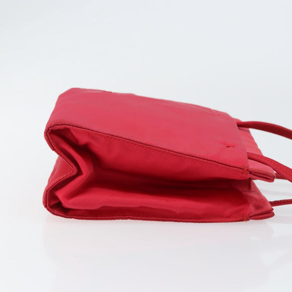 PRADA Hand Bag Nylon Red Auth BA7766