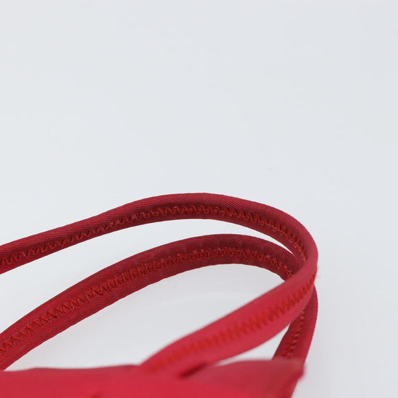 PRADA Hand Bag Nylon Red Auth BA7766