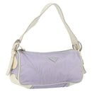 PRADA Shoulder Bag Nylon Purple Silver Auth BA7767-1