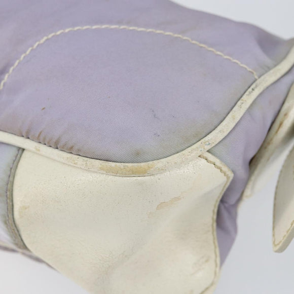 PRADA Shoulder Bag Nylon Purple Silver Auth BA7767