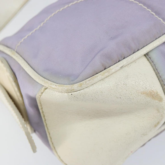 PRADA Shoulder Bag Nylon Purple Silver Auth BA7767