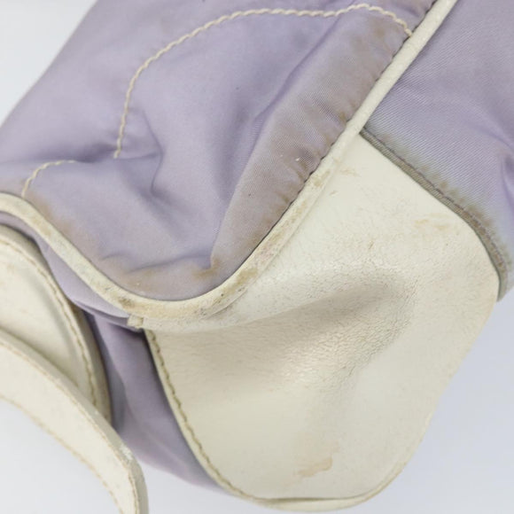 PRADA Shoulder Bag Nylon Purple Silver Auth BA7767