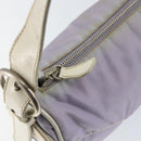 PRADA Shoulder Bag Nylon Purple Silver Auth BA7767-10