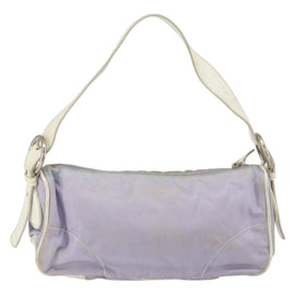 PRADA Shoulder Bag Nylon Purple Silver Auth BA7767 - 0