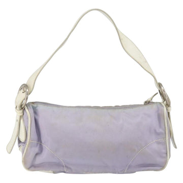PRADA Shoulder Bag Nylon Purple Silver Auth BA7767 - 0