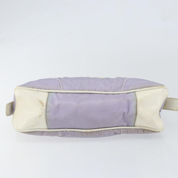 PRADA Shoulder Bag Nylon Purple Silver Auth BA7767