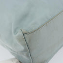 PRADA Tote Bag Nylon Light Blue Silver Auth BA7768-15
