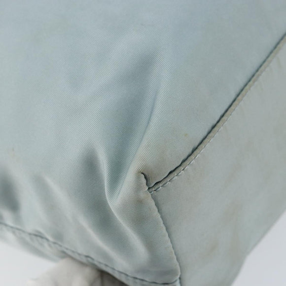 PRADA Tote Bag Nylon Light Blue Silver Auth BA7768