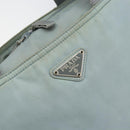 PRADA Tote Bag Nylon Light Blue Silver Auth BA7768-18