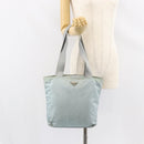PRADA Tote Bag Nylon Light Blue Silver Auth BA7768-25