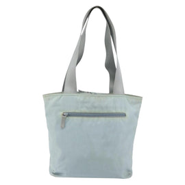 PRADA Tote Bag Nylon Light Blue Silver Auth BA7768 - 0
