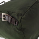 PRADA Backpack Nylon Khaki Silver Auth BA7769-14