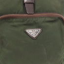 PRADA Backpack Nylon Khaki Silver Auth BA7769-17