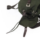 PRADA Backpack Nylon Khaki Silver Auth BA7769-18