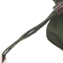 PRADA Backpack Nylon Khaki Silver Auth BA7769-19