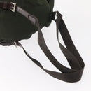 PRADA Backpack Nylon Khaki Silver Auth BA7769-9