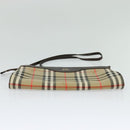 Burberrys Nova Check Shoulder Bag Canvas Beige Gold Auth BA777-5
