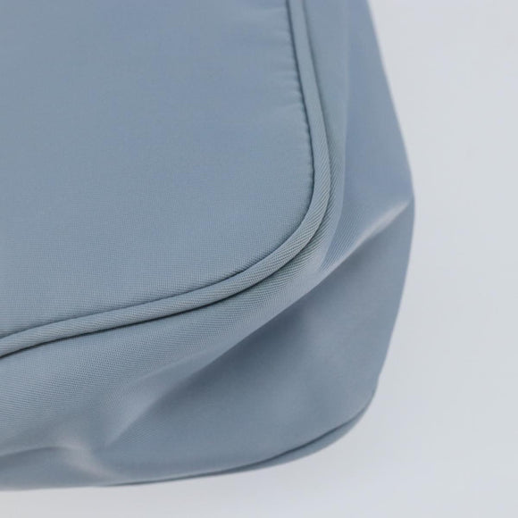 PRADA Hand Bag Nylon Light Blue Silver Auth BA7770