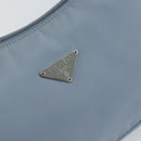 PRADA Hand Bag Nylon Light Blue Silver Auth BA7770-17