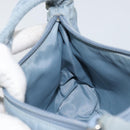 PRADA Hand Bag Nylon Light Blue Silver Auth BA7770-21