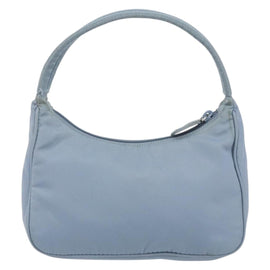 PRADA Hand Bag Nylon Light Blue Silver Auth BA7770 - 0