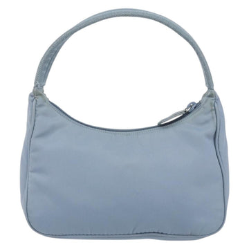 PRADA Hand Bag Nylon Light Blue Silver Auth BA7770 - 0