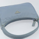 PRADA Hand Bag Nylon Light Blue Silver Auth BA7770-6
