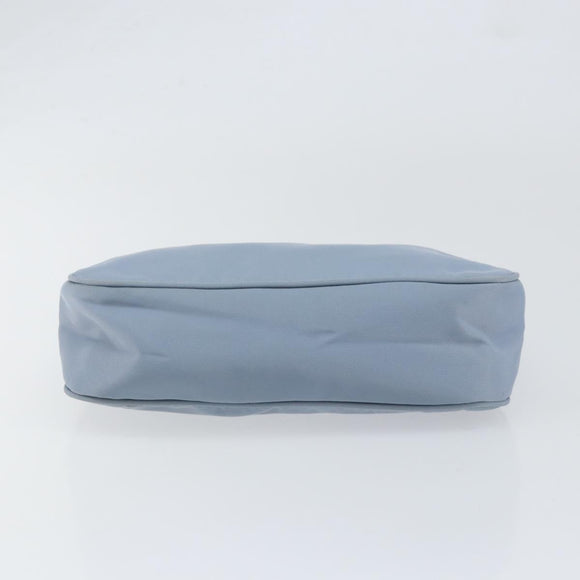 PRADA Hand Bag Nylon Light Blue Silver Auth BA7770