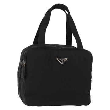PRADA Hand Bag Nylon Black Silver Auth BA7771