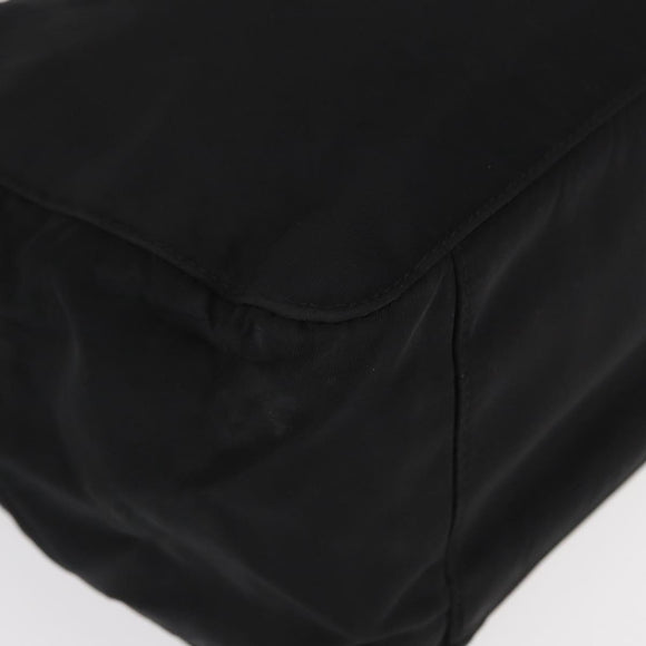 PRADA Hand Bag Nylon Black Silver Auth BA7771