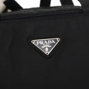 PRADA Hand Bag Nylon Black Silver Auth BA7771-18