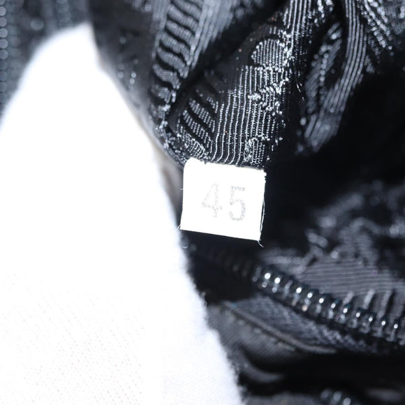 PRADA Hand Bag Nylon Black Silver Auth BA7771