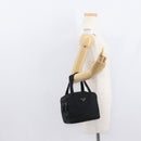 PRADA Hand Bag Nylon Black Silver Auth BA7771-25