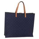 GUCCI GG Canvas Tote Bag Nylon Navy 355732 Auth BA7774-1