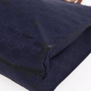 GUCCI GG Canvas Tote Bag Nylon Navy 355732 Auth BA7774-9