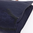 GUCCI GG Canvas Tote Bag Nylon Navy 355732 Auth BA7774-12