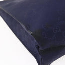 GUCCI GG Canvas Tote Bag Nylon Navy 355732 Auth BA7774-13