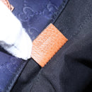 GUCCI GG Canvas Tote Bag Nylon Navy 355732 Auth BA7774-20