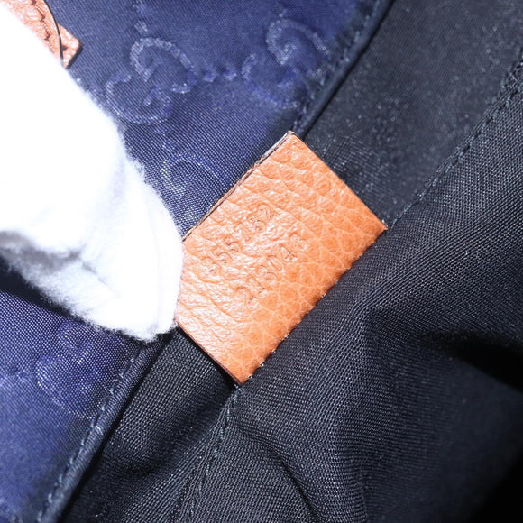 GUCCI GG Canvas Tote Bag Nylon Navy 355732 Auth BA7774