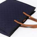 GUCCI GG Canvas Tote Bag Nylon Navy 355732 Auth BA7774-6