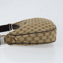 GUCCI GG Canvas Shoulder Bag Beige Silver 122790 Auth BA7775-5